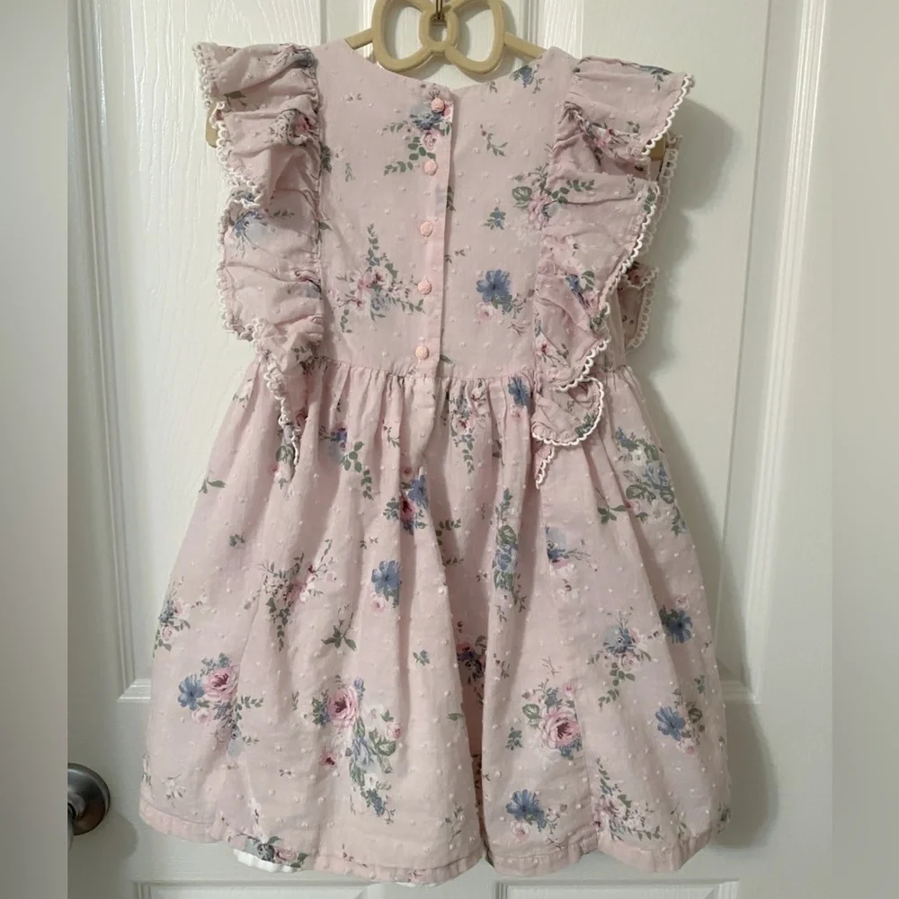 Catherine Malandrino Pink Floral Ruffle Dress
